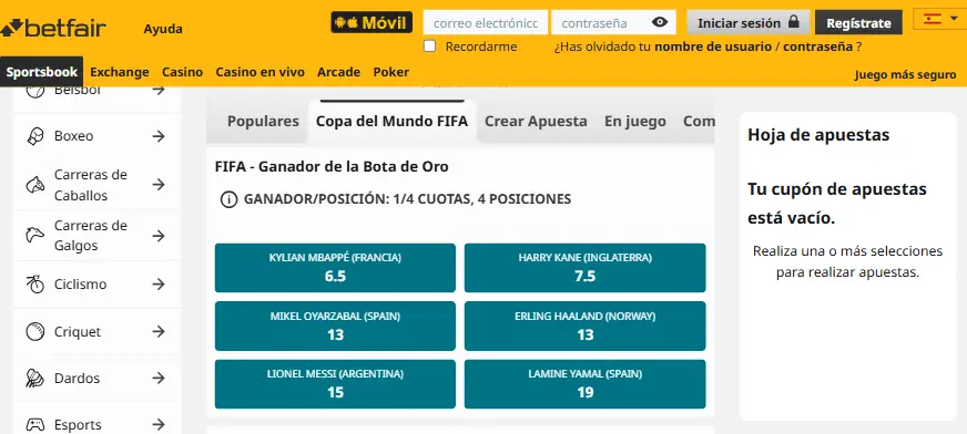 Betfair futbol apuestas